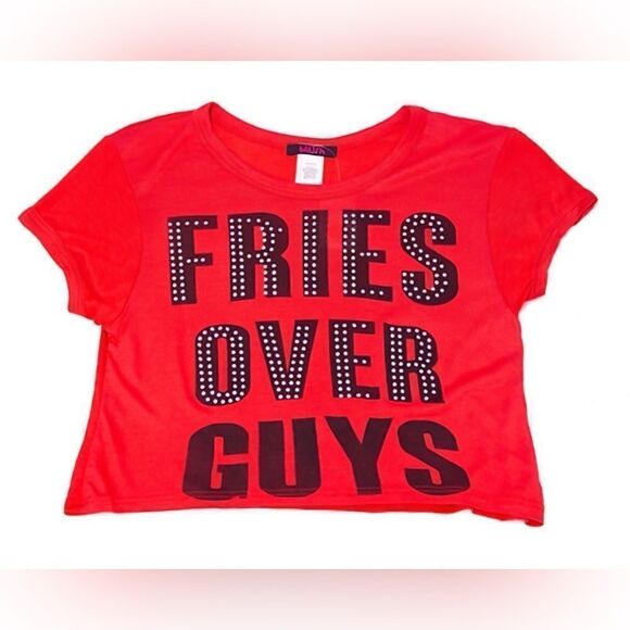 Blush FRIEs OVER GUYS crop top - Picture 10 of 10